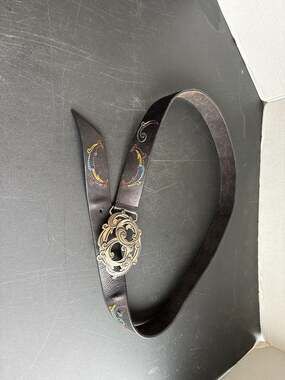 Robert Graham Knowledge Wisdom Truth Embroidered Leather Belt Size 42